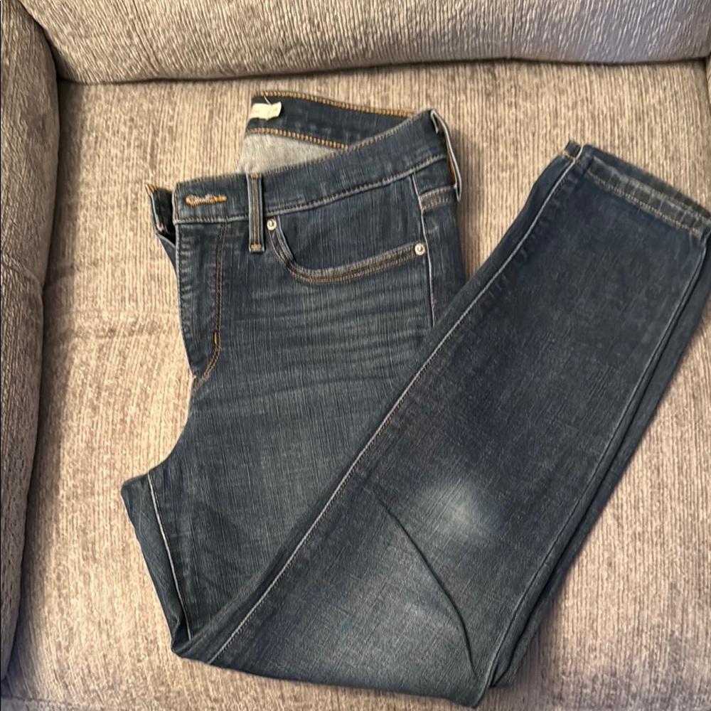 Levi's Blue Ankle Cropped Jeans with Vintage Fading